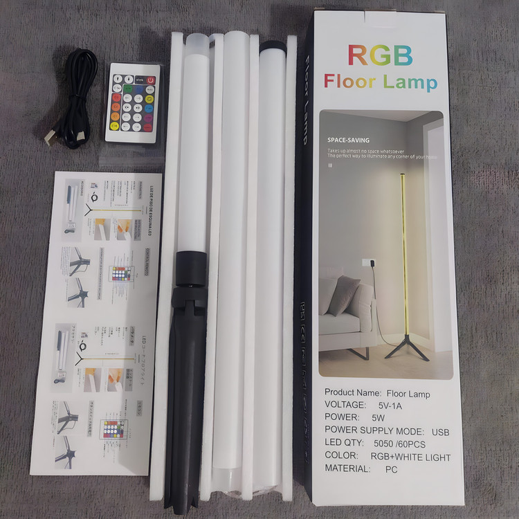 آباژور ایستاده اتاق گیمینگ ، فلور لامپ RGB HZ-012
